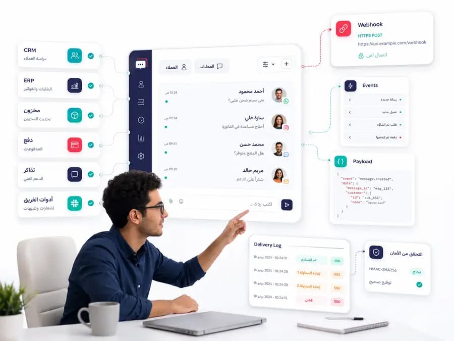 Webhook and integration settings inside Taly: Integration dashboard