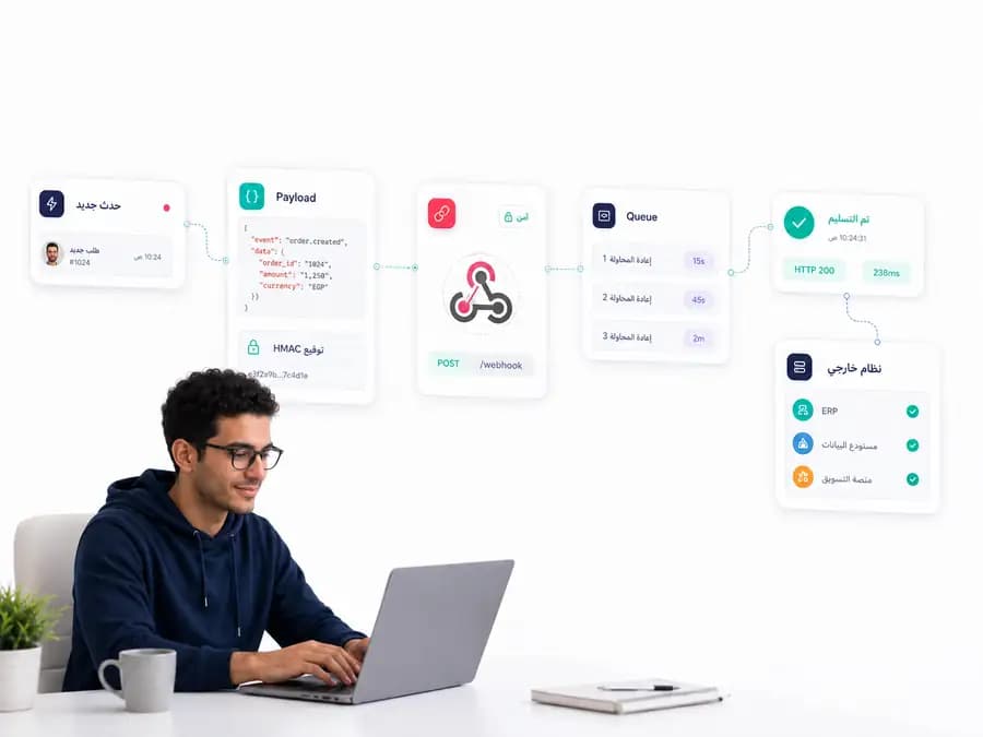 Webhook and integration settings inside Taly: Webhook delivery