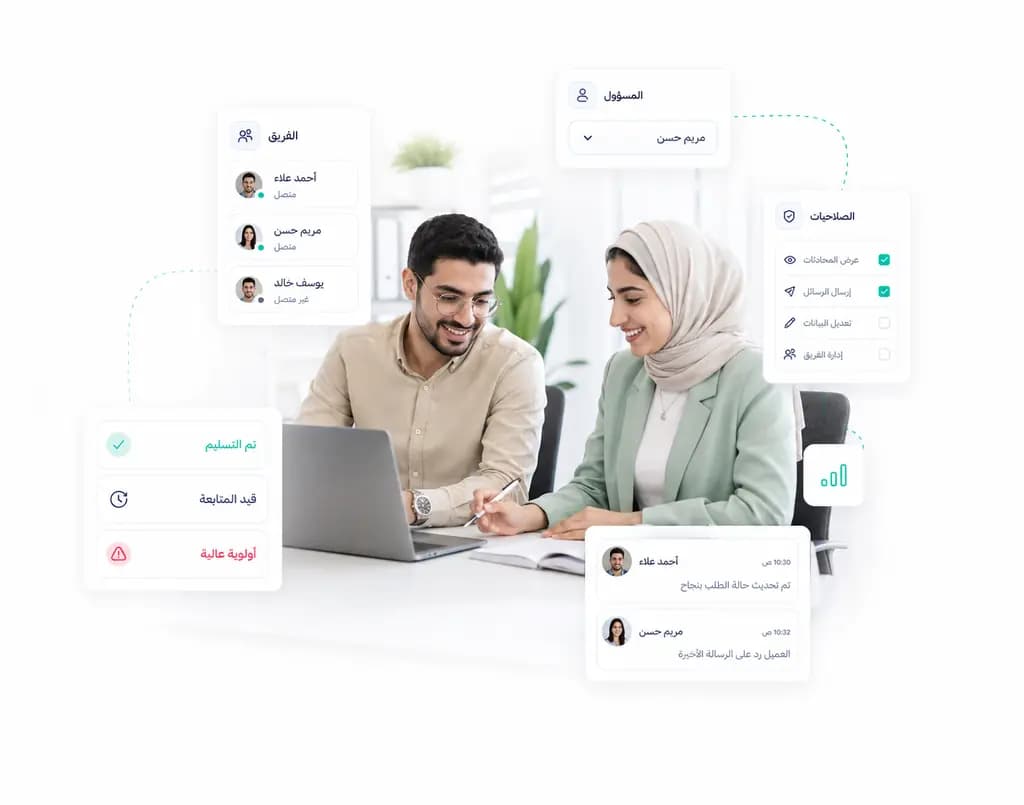Official WhatsApp Business API conversations managed inside Taly: Team permissions